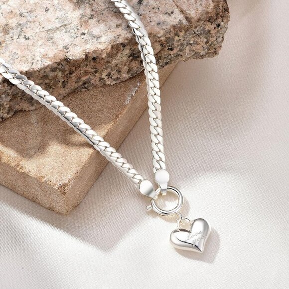 2-Tone Interlocking | Sunburst Heart | CZ Evil Eye | Single Pearl | Love Heart P - Picture 5 of 7